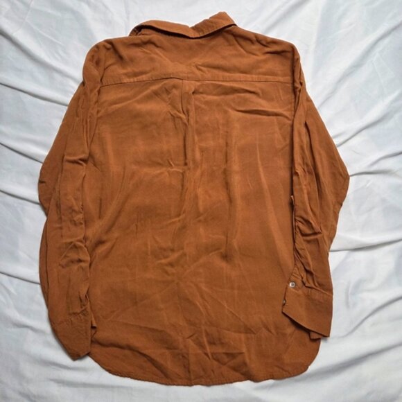 Forever 21 Utility Button Down High-Low Tunic Shirt L - Picture 2 of 6